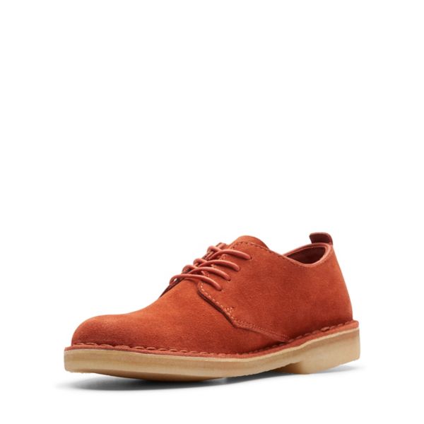 Clarks Womens Desert London Flat Shoes Orange | CA-6097285